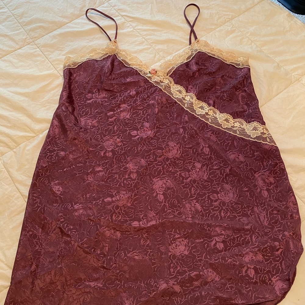 Beautiful Purple Vintage Slip with Lace Detail